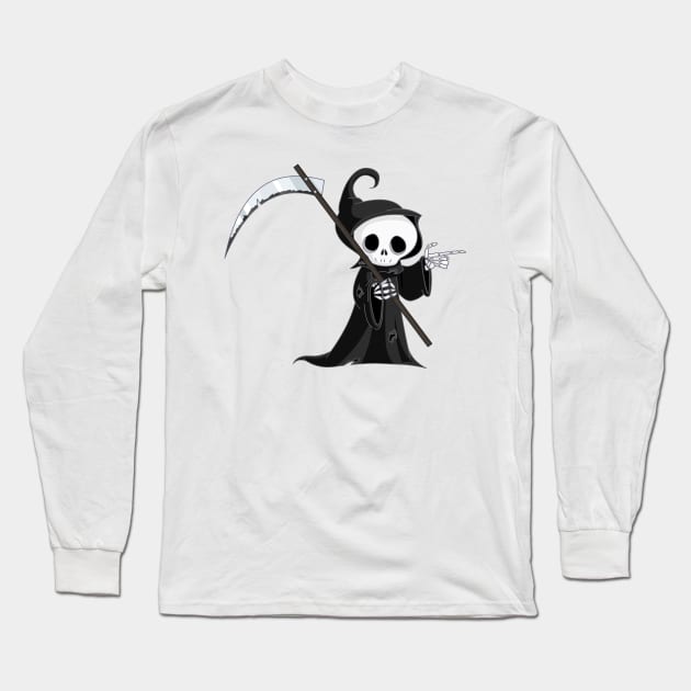 Halloween Fun - The Grim Reaper Long Sleeve T-Shirt by designsbycreation